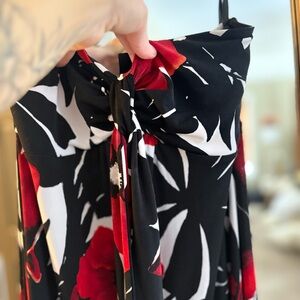 White House Black Market Black and White Dress